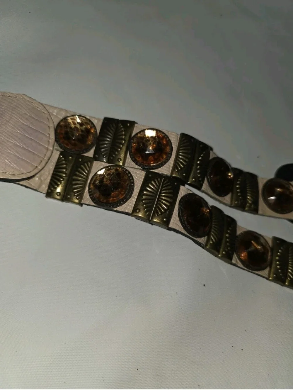 Vintage Rare Nina Arjani Handcrafted Leatherock Wide Belt